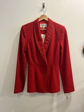 90s Holt Renfrew Red Tailored Blazer